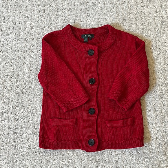 Lauren Ralph Lauren cardigan small. 4 buttons closure, all cotton, like new. - Picture 1 of 6